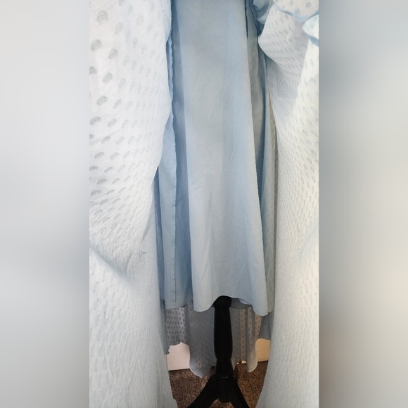 Chelsea 28 Women's Ruffle Neck Midi Dress in Blue Falls Size M - Picture 11 of 15